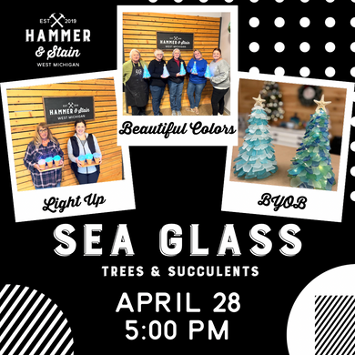04/28/24 (5:00pm): Sea Glass Trees & Succulents Workshop