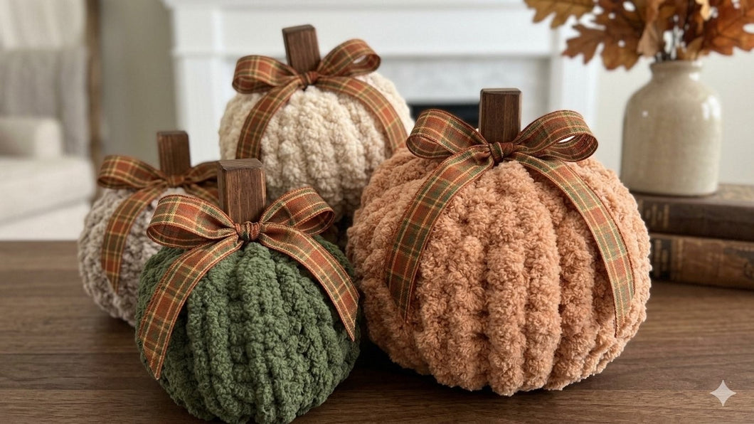 Chunky Hand Knit Pumpkins