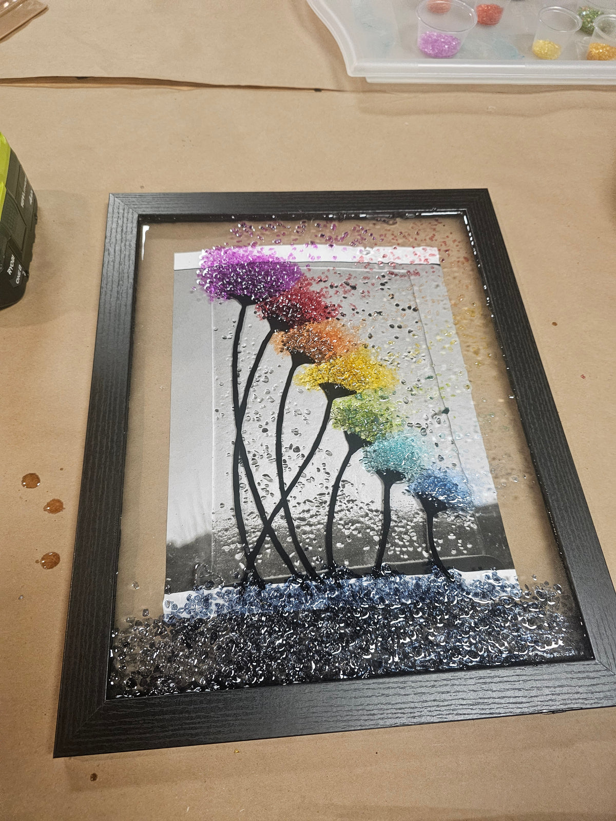 Crushed Glass Art